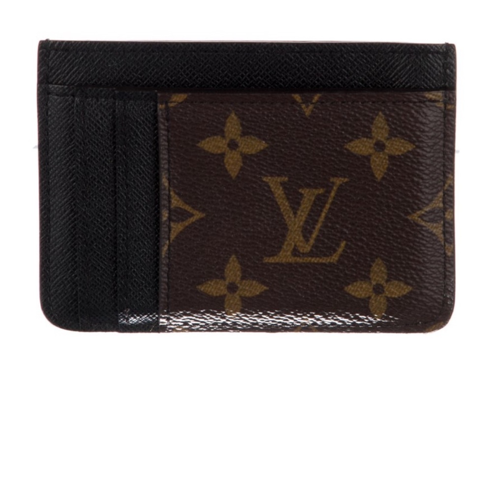 Louis Vuitton Black and Brown Key Card Holder Monogram